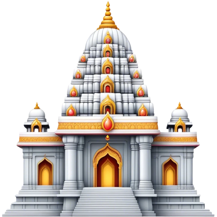 Cinematic Realistic Tirupati Balaji Temple Landmark Emoji, depicted with intricate carvings and spiritual aura rendered with lifelike detail and radiant, divine lighting. emoji