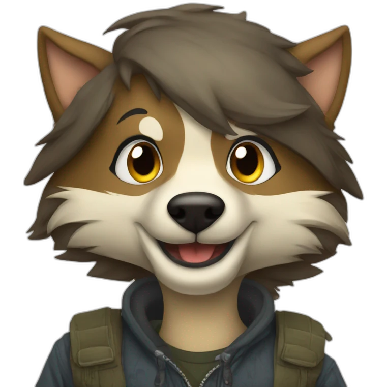 Duck love a wolf emoji