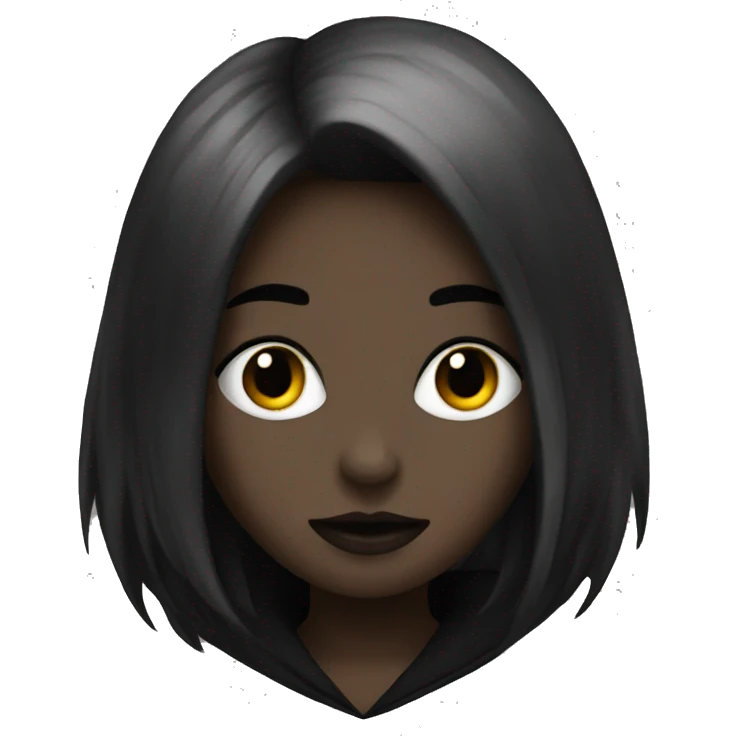 Black goth heart emoji