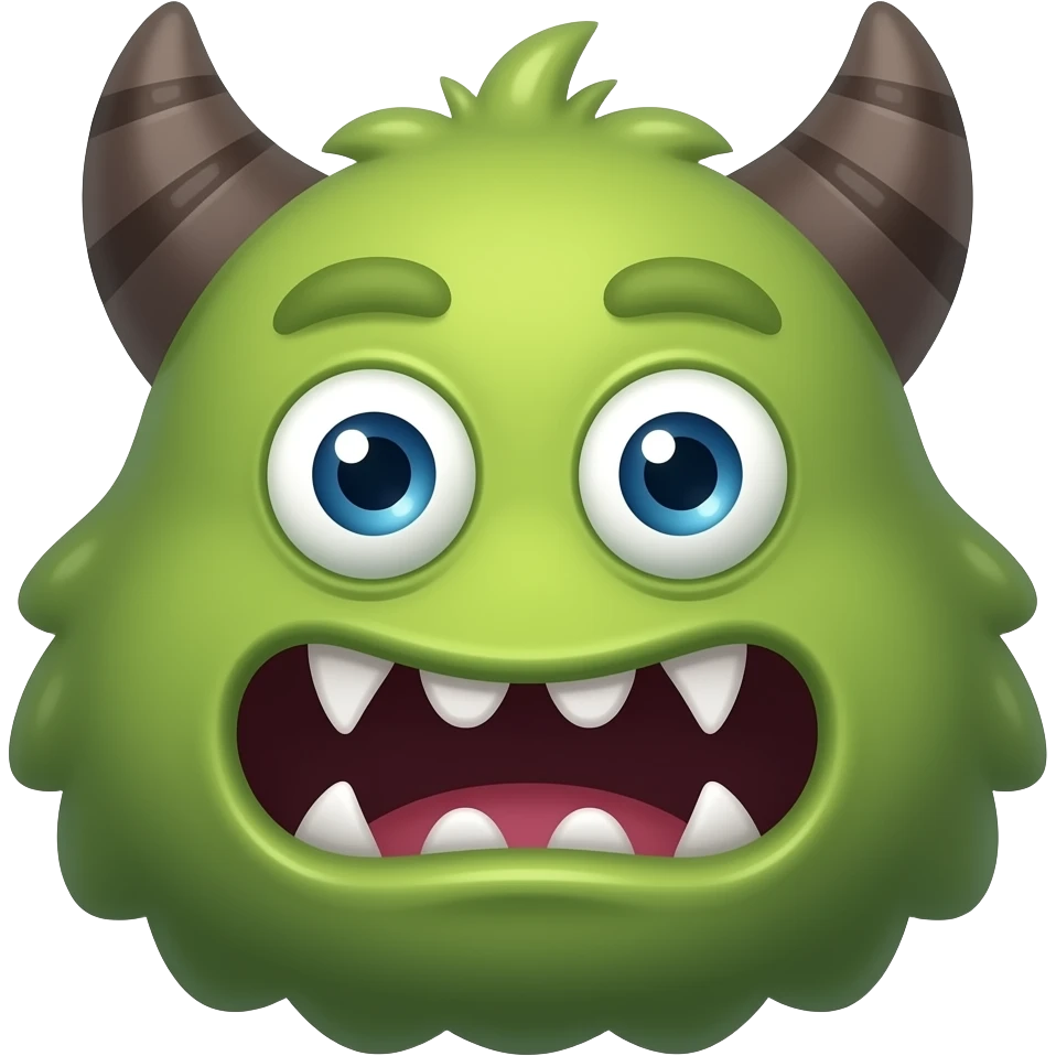 El logo de monster emoji