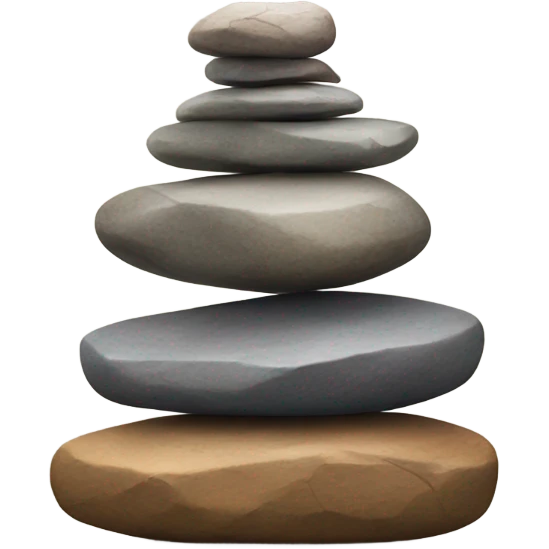 Rock stack emoji