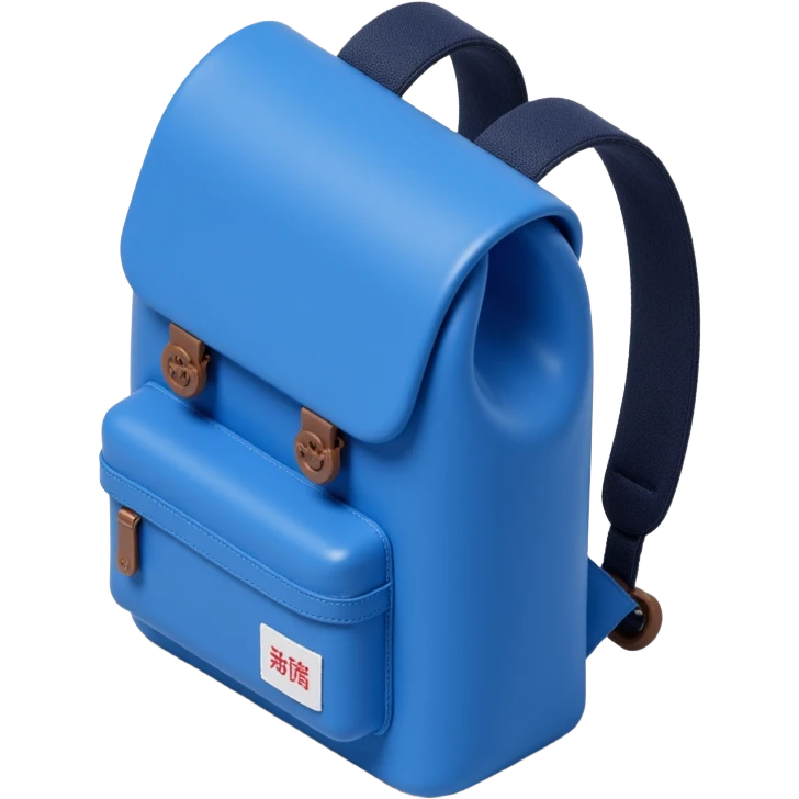 blue backpack emoji