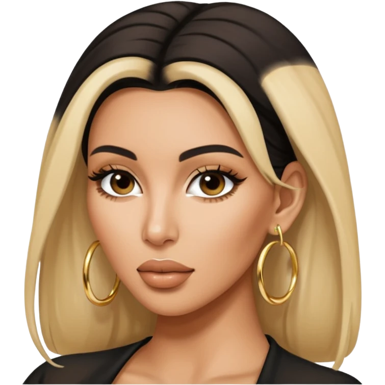 kim kardashian with earrings emoji