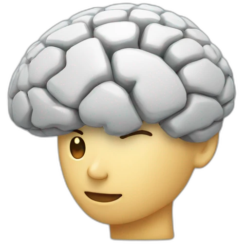 human holding an electric brain emoji