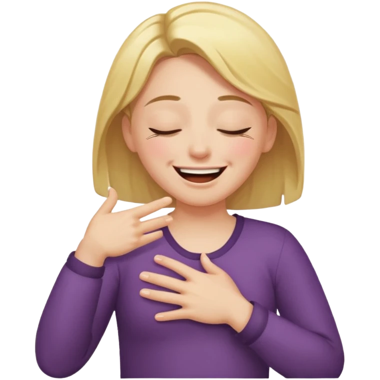 A person laughing with one hand pointing straight and one hand on his stomach with laughing tears in his eyes and closed eyes and straight pointing hand straight emoji