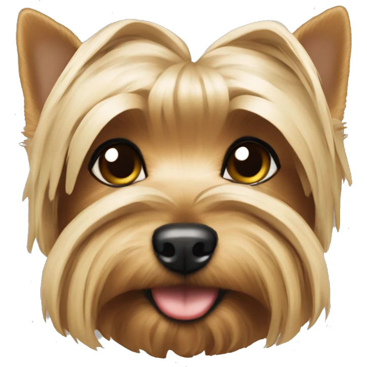 Yorkie with blonde hair emoji