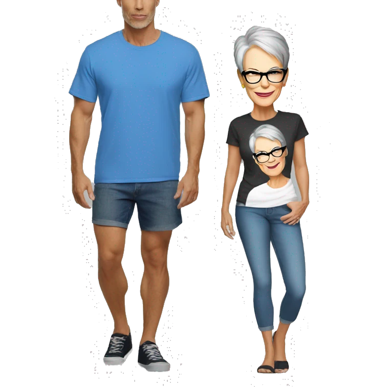 jamie lee curtis wearing tee emoji