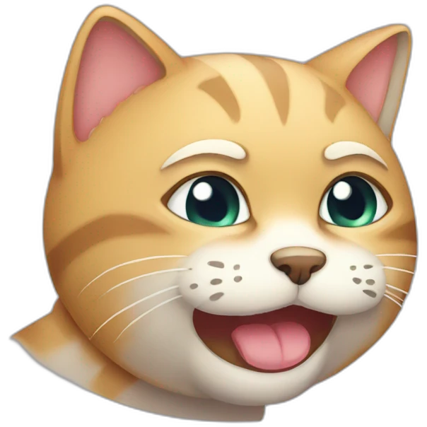 a tired cat that's about to cry emoji