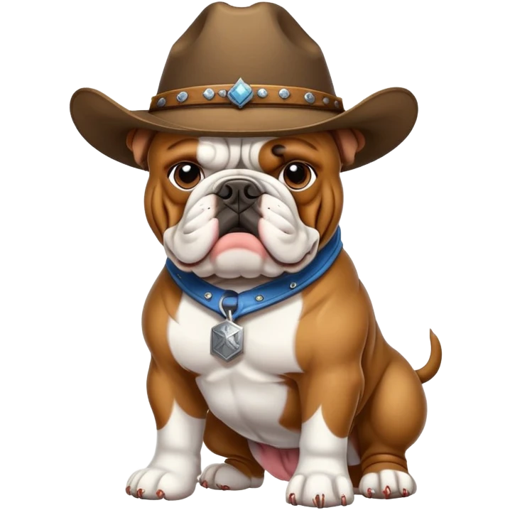 Bulldog cowboy  emoji
