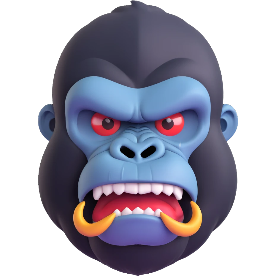 gorilla head ungry emoji