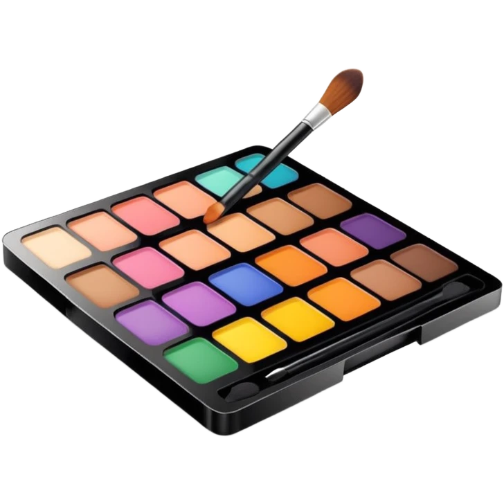 makeup palette with a usage progress bar emoji