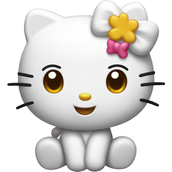 Hello kitty happy emoji