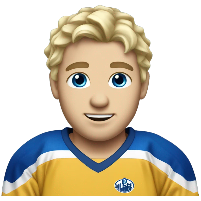 Hockey player blond hair blue eyes #12 emoji