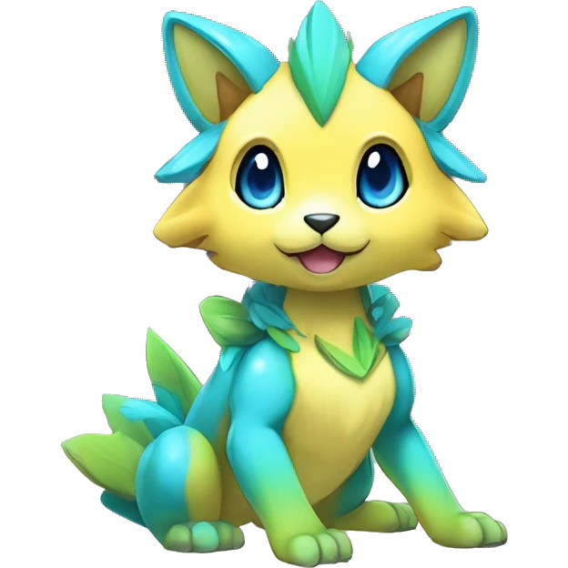Anthro Cool Edgy Legendary Colorful Shy Shiny Fakemon-Pokémon-Fantasy-Creature With Full Body Detailed High Quality emoji