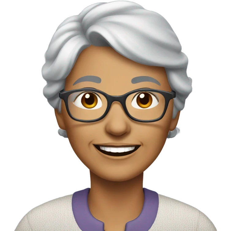 Grandma with glasses emoji