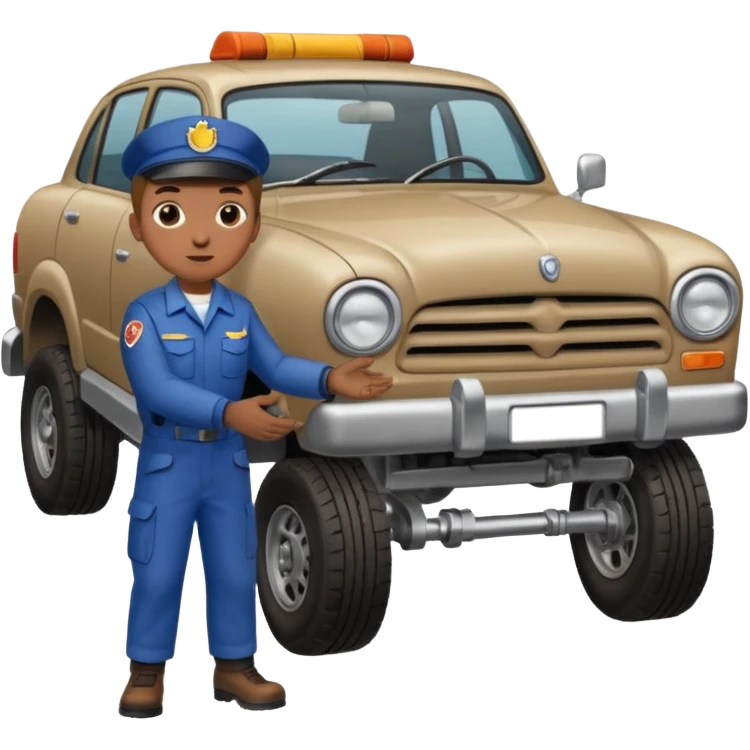 a person reaching under a car emoji