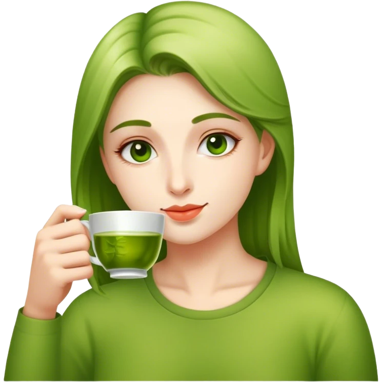 Drinking green tea emoji