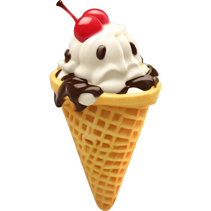 banana split sundae ice cream in waffle bowl emoji