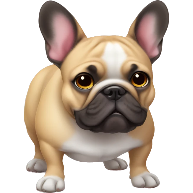 Fat ass French bulldog emoji