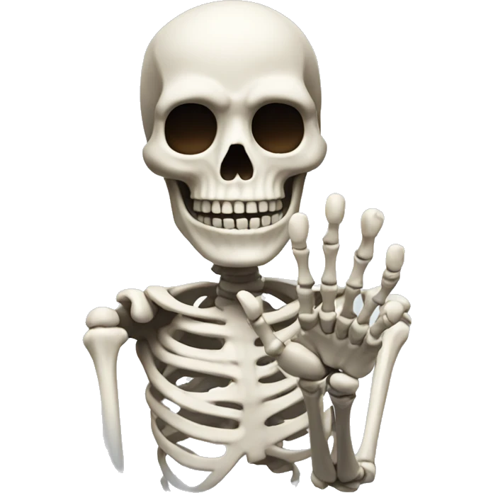 Skeleton man reached out his hand emoji