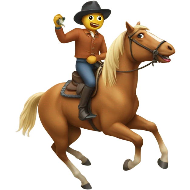 Fish riding a horse  emoji