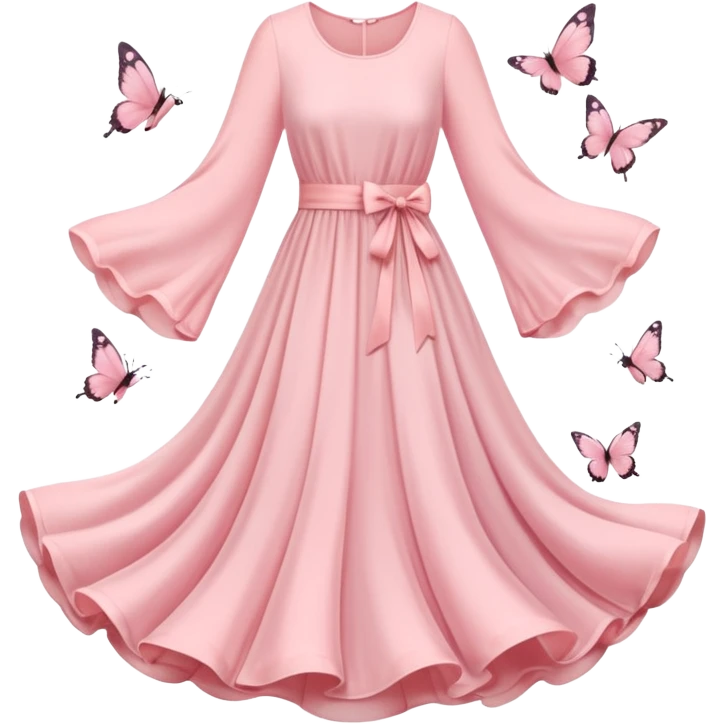 pastel pink spring dress floating in the air emoji