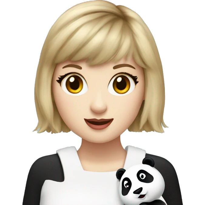 taylor swift with a panda emoji