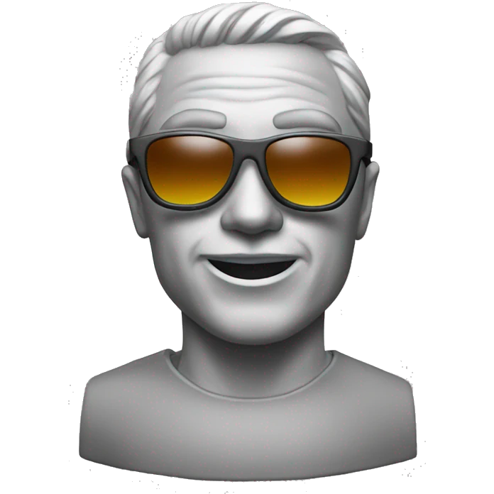 sculpture wearing sunglasses emoji