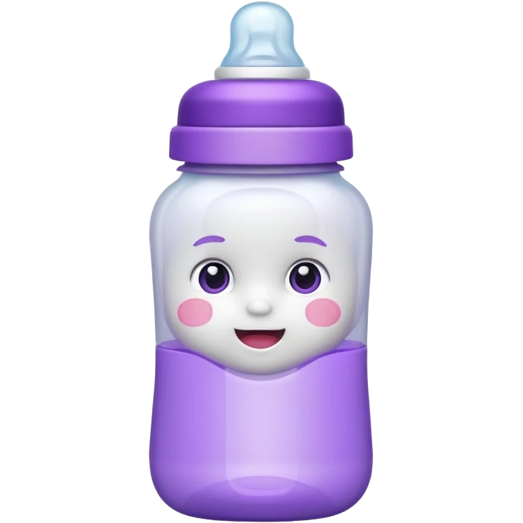 baby bottle white and purple emoji