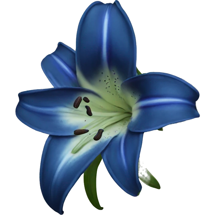 dark blue stargazer lily emoji