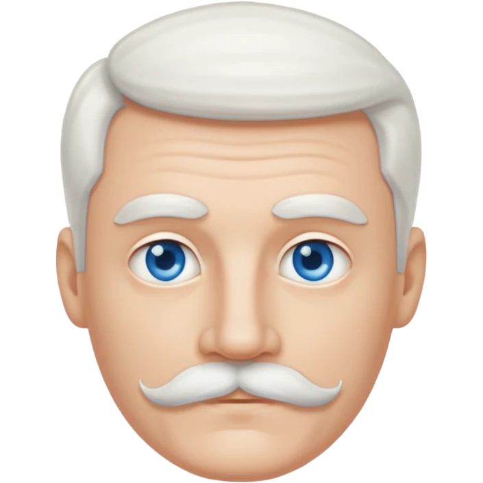 White man white mustache  emoji