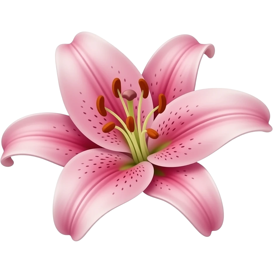 Pink lily emoji