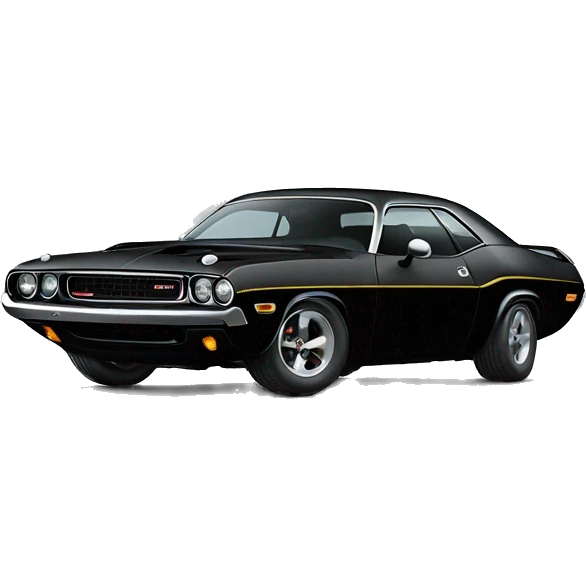 black dodge challenger 1969 emoji