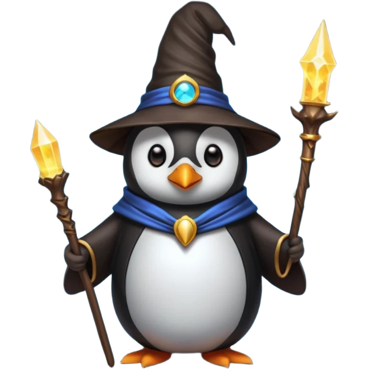 Penguin Wizard emoji