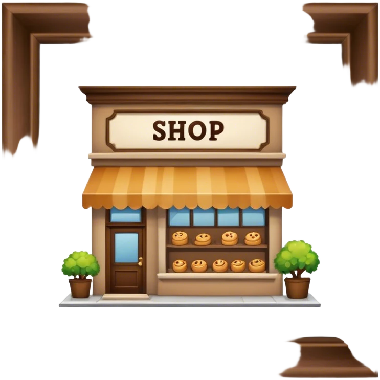 Brown shop  emoji