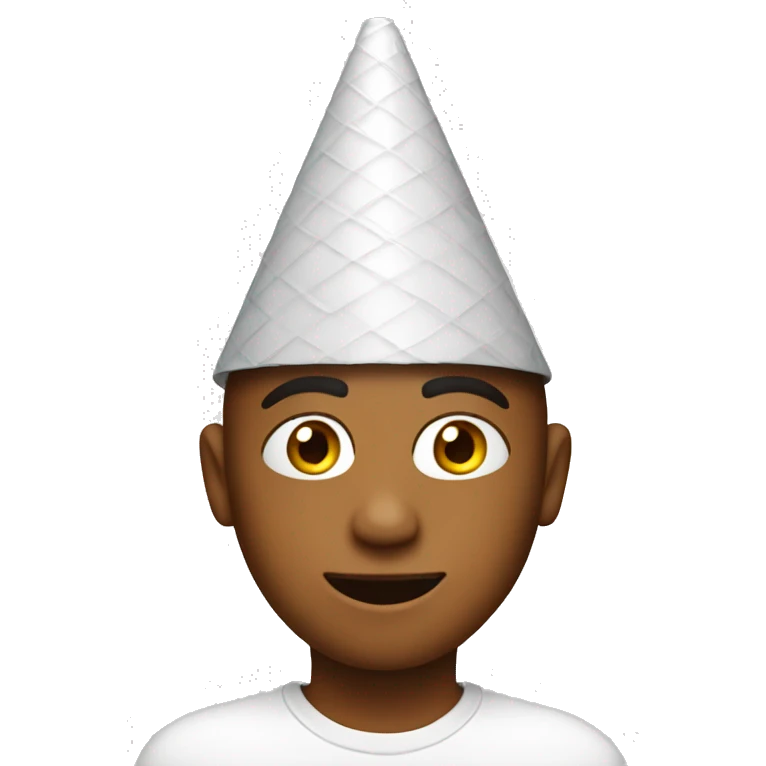 dumb kid with cone on head emoji