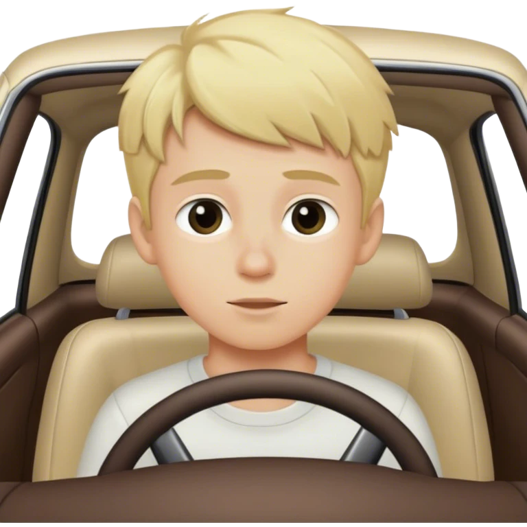 blonde boy in car meme emoji