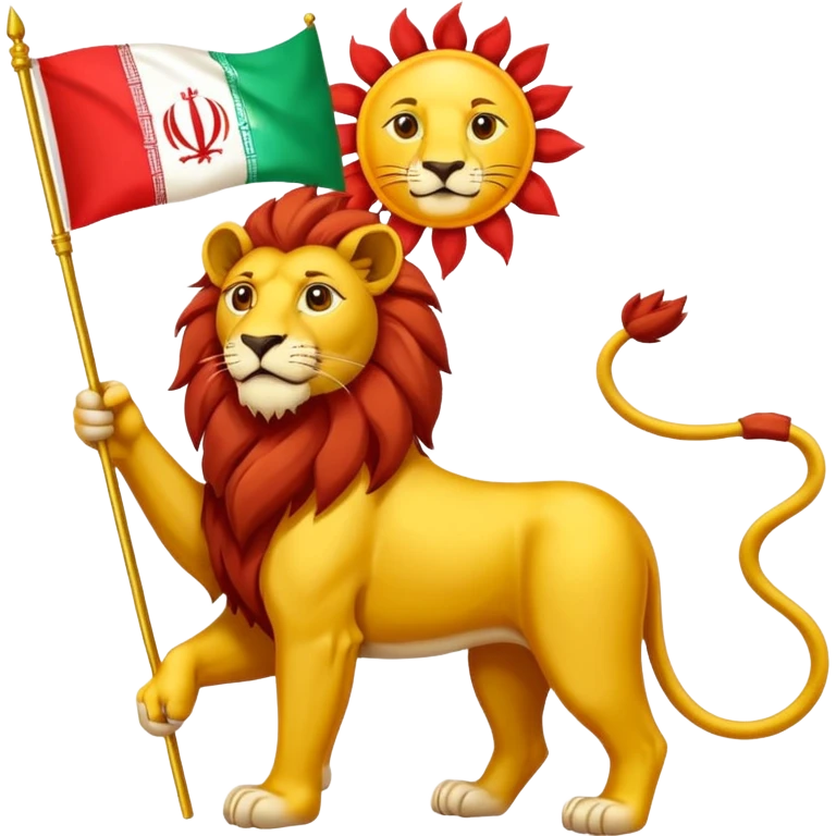 Please create the Iranian Lion and Sun flag? emoji