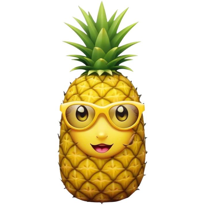 Pineapple wearing bikini emoji