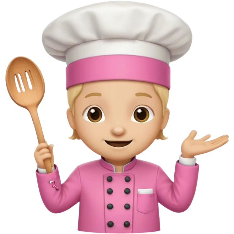 animal with pink chef costume emoji