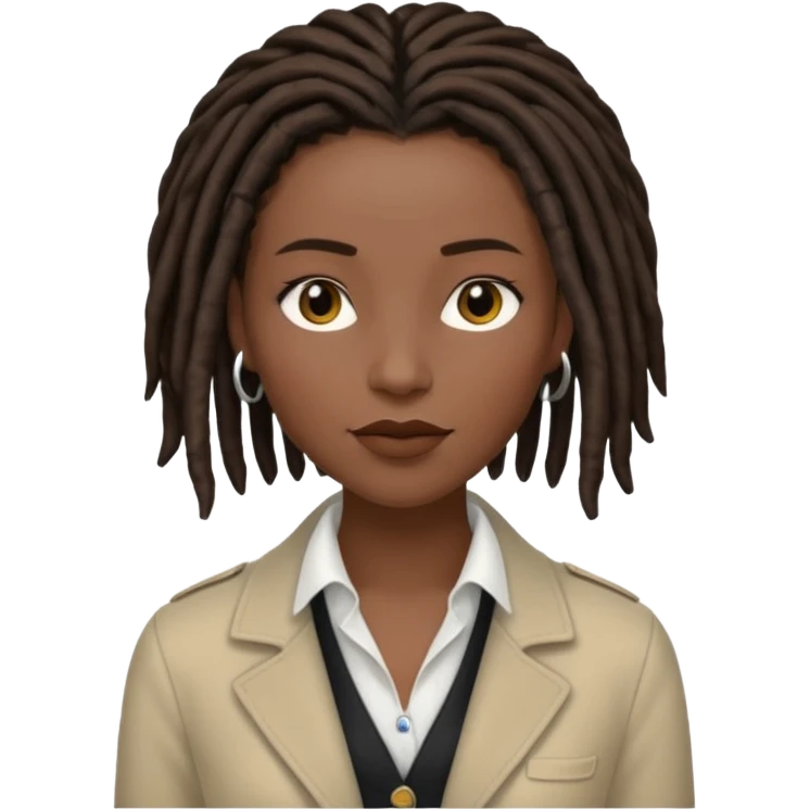 white woman brunette with short hair feminine clothes. And black woman with long dread locks with more masculine clothes emoji