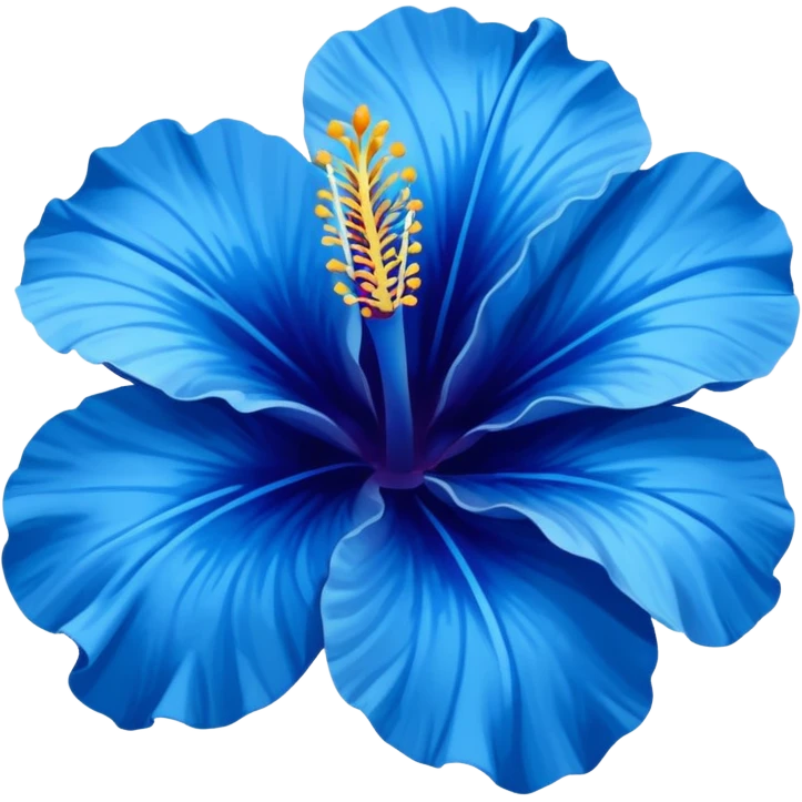blue hibiscus flower with shades of blue  emoji