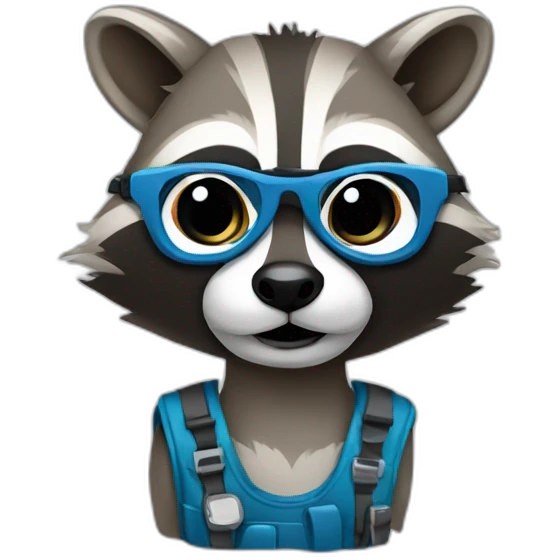 raccoon computer engineer emoji
