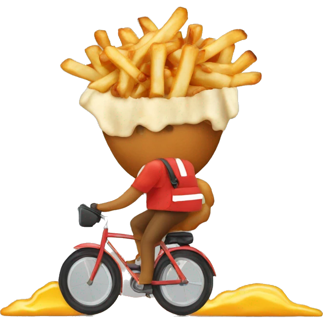 Poutine en velo emoji
