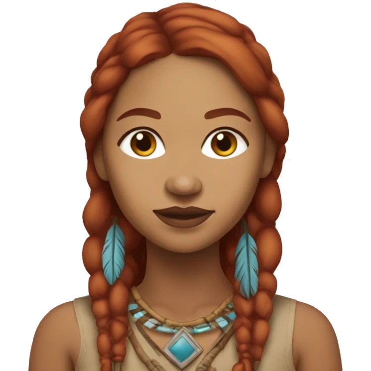Lightskin native american woman redhead  emoji