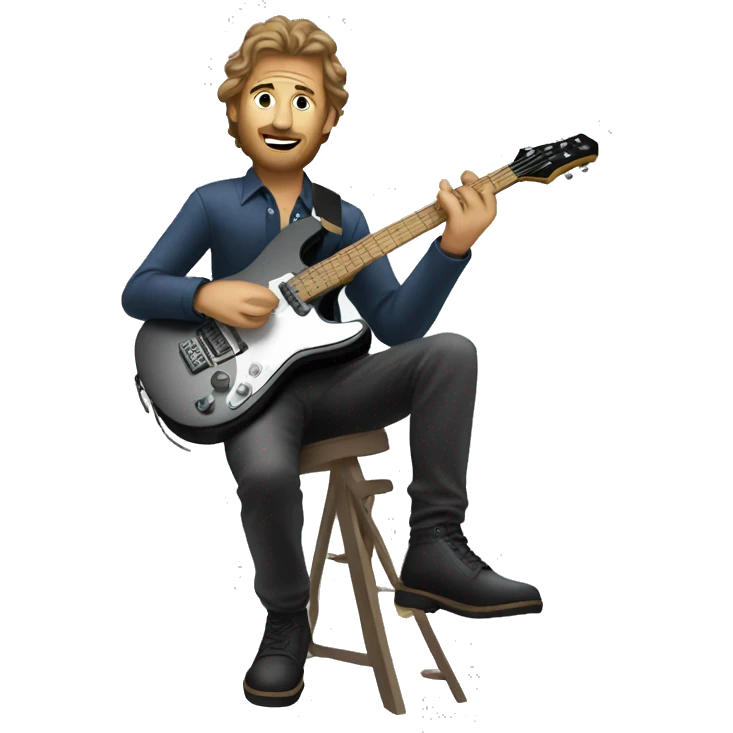 David Gilmore playing guitar emoji