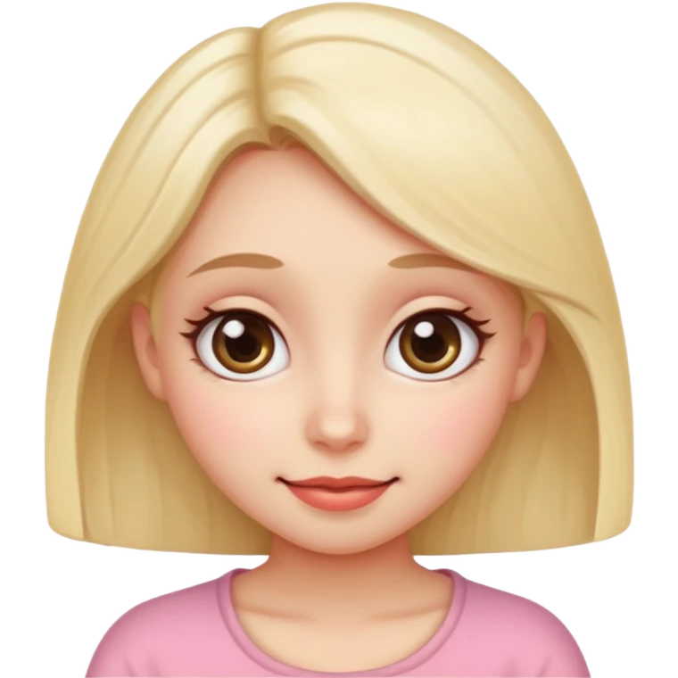shy vanilla cream with big eyes, rosy cheeks, and a small smile emoji
