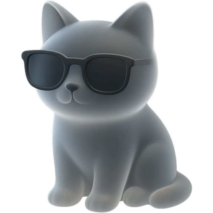 Cat wearing sunglasses emoji