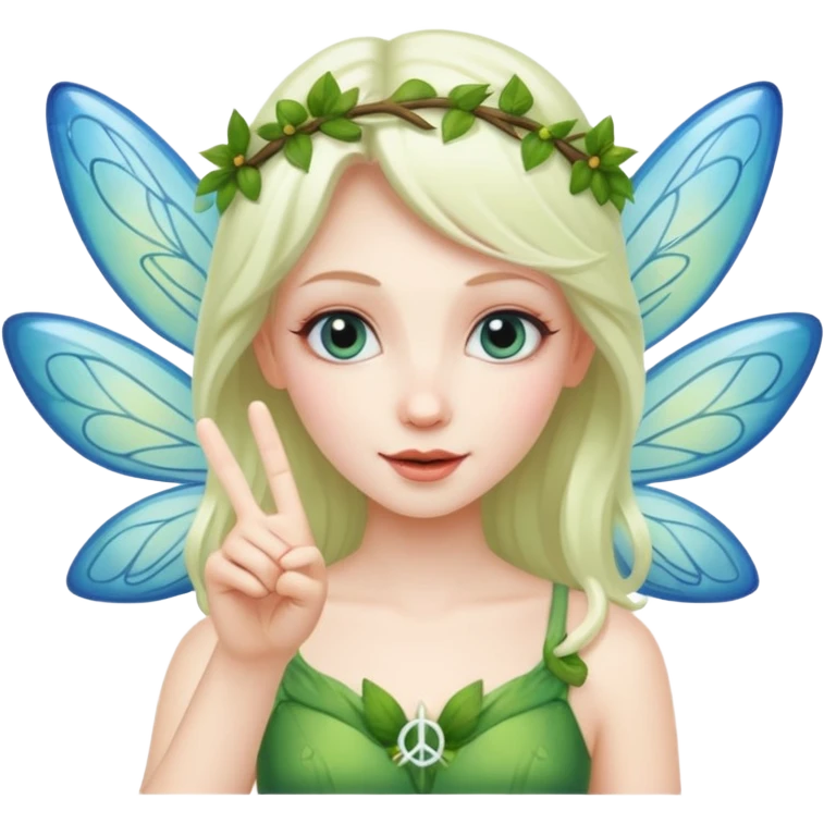 Fairy doing peace sign  emoji