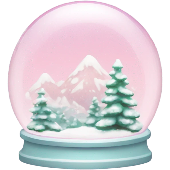 Pastel pink snow globe emoji